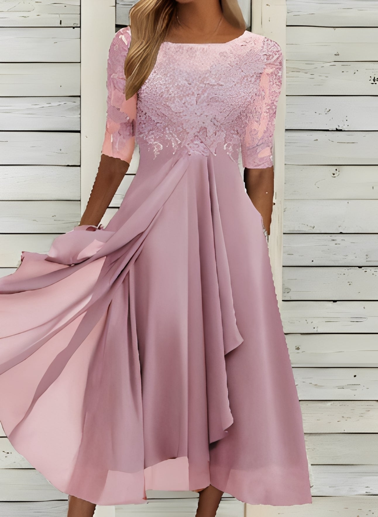 Lena – Damen-Midikleid – Komfortabel und schick