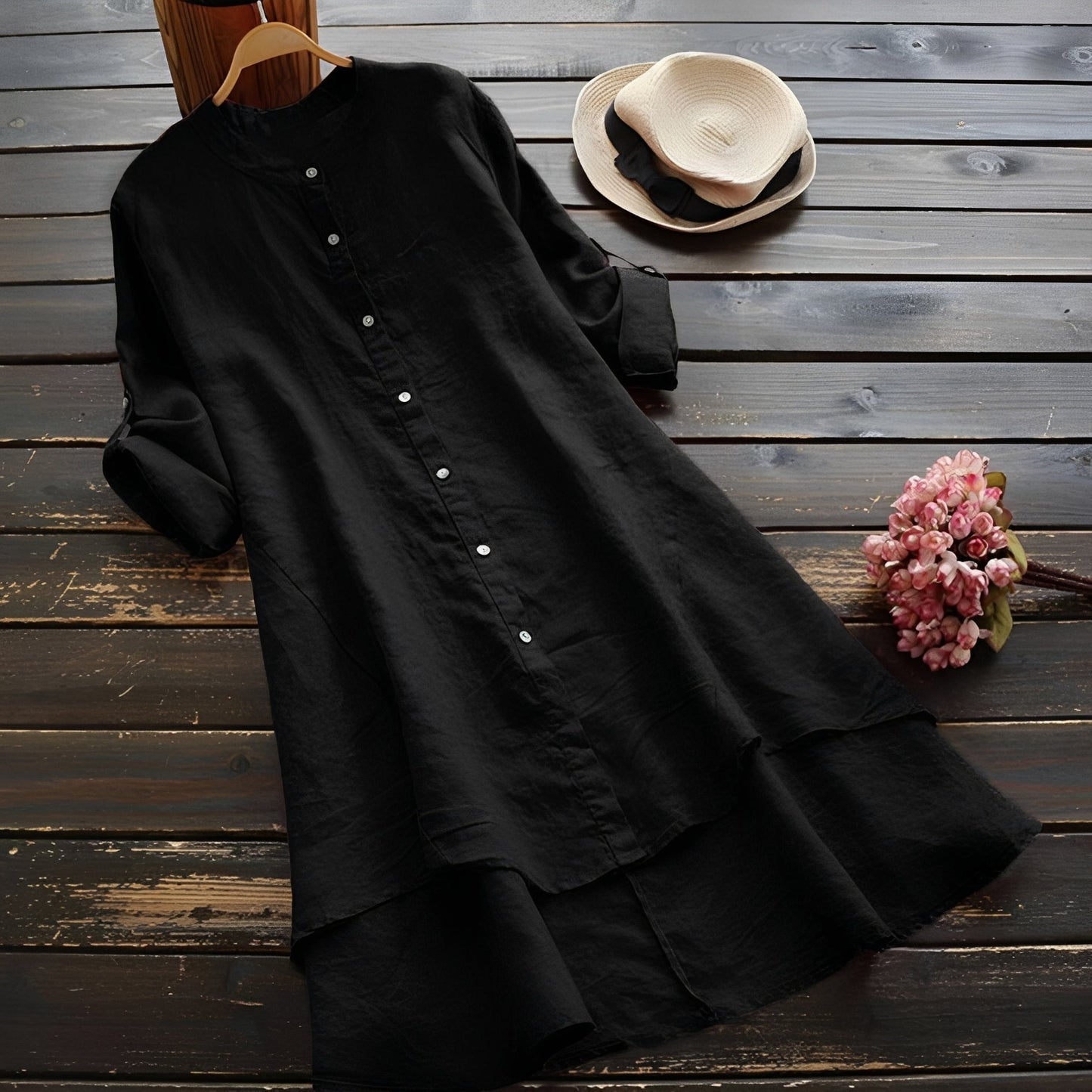 Mildred - Elegantes Kleid mit Knöpfen