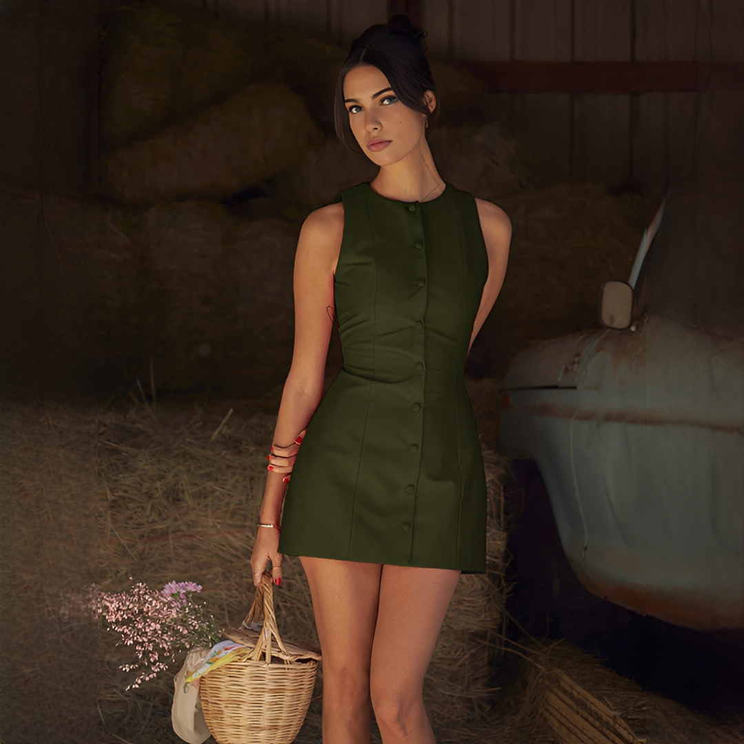 Ellisia - Elegantes ärmelloses kurzes Kleid