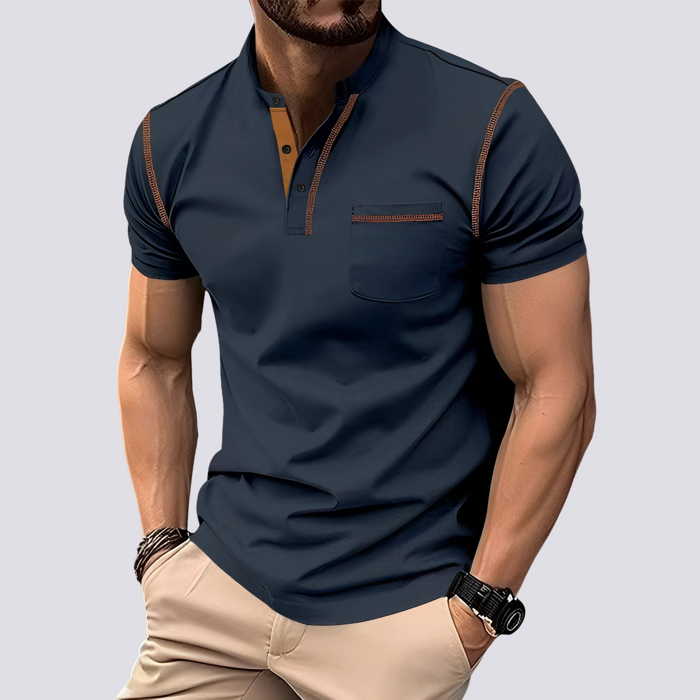 Stefan - Elegantes, luftdurchlässiges Poloshirt für Herren