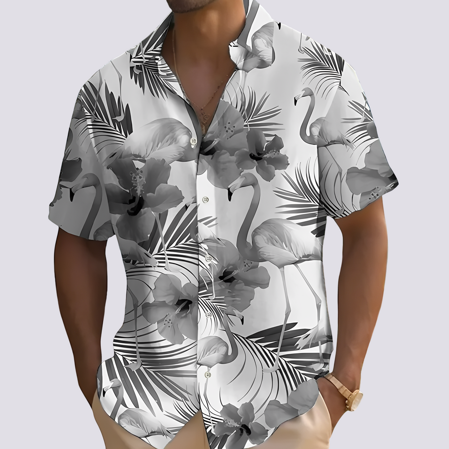 Philip - Stilvolles Herrenhemd mit Hawaii-Muster
