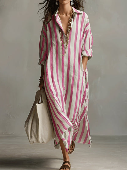 Charlotte - A-Linien-Kleid mit Streifen
