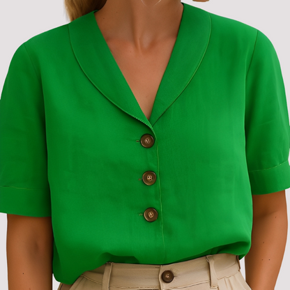 Mariyah - Trendy Bluse mit V-Ausschnitt