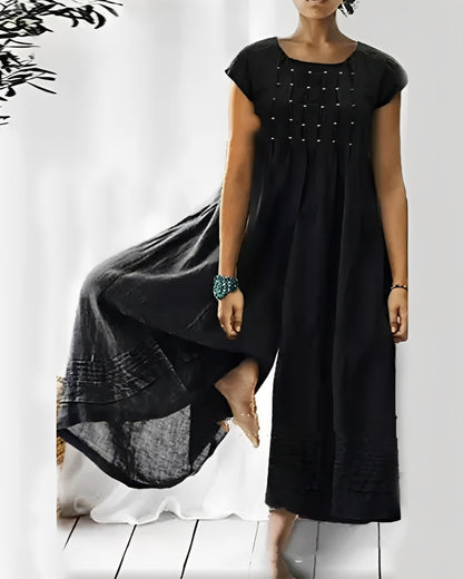 Claudia - Eleganter kurzärmeliger Damen-Jumpsuit