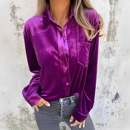 Jessie - Langärmelige Bluse mit Knöpfen
