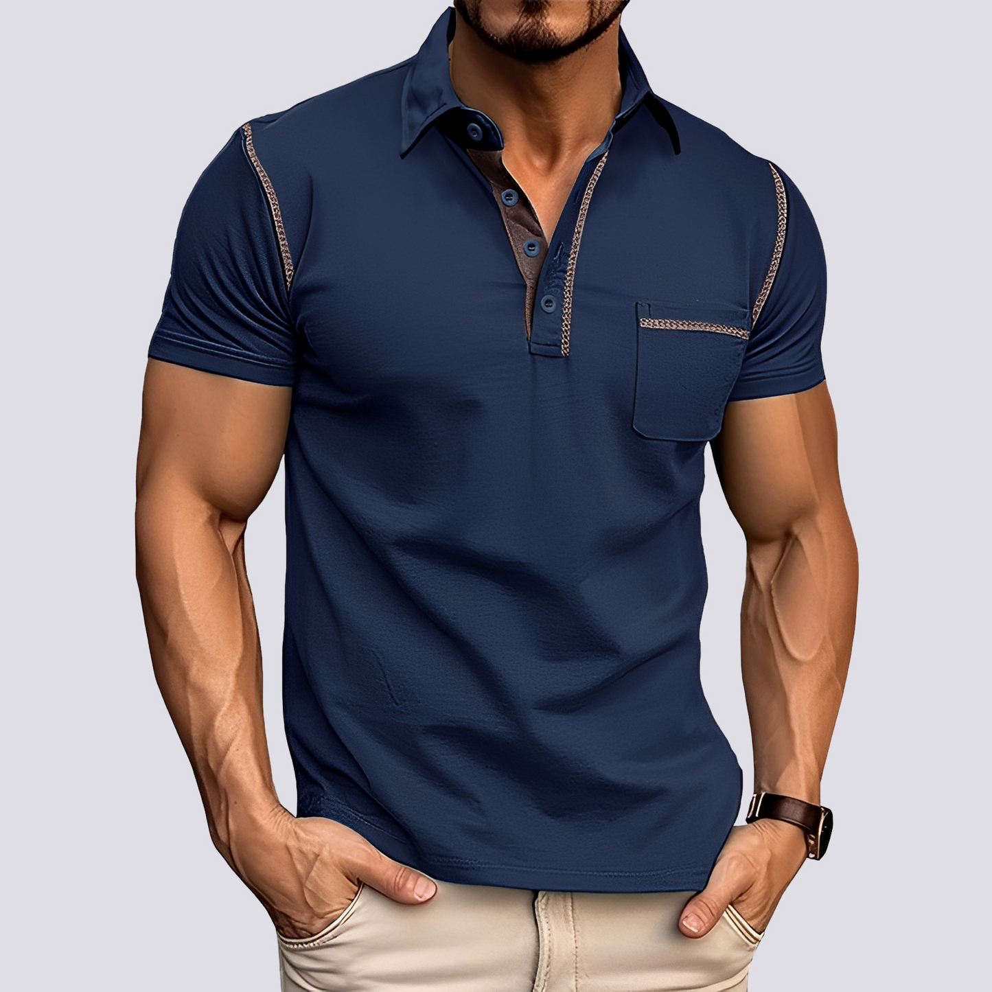 Stefan - Elegantes, luftdurchlässiges Poloshirt für Herren