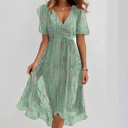 Emelia - Blumiges Chiffonkleid