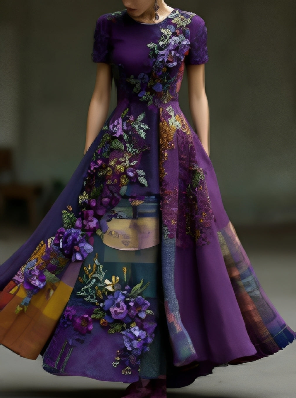 Erica - Elegantes Damen-Maxikleid mit Blumendesign