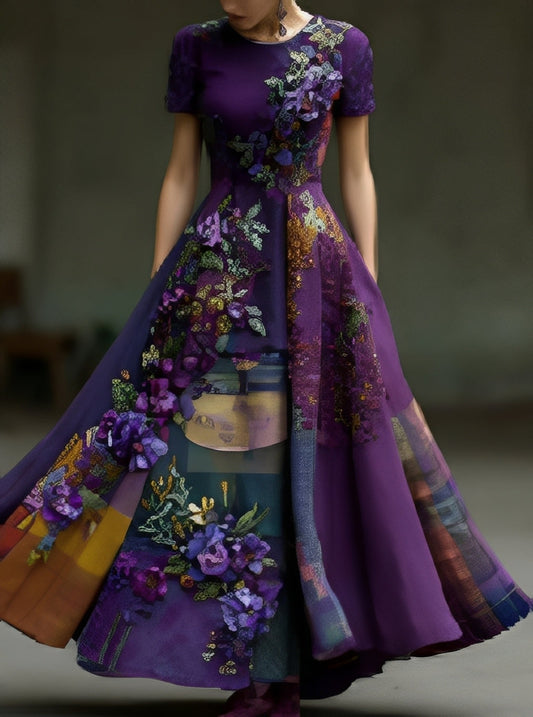 Erica - Elegantes Damen-Maxikleid mit Blumendesign