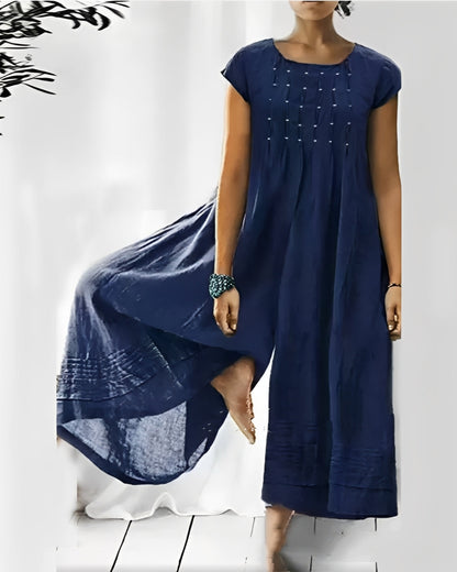 Claudia - Eleganter kurzärmeliger Damen-Jumpsuit