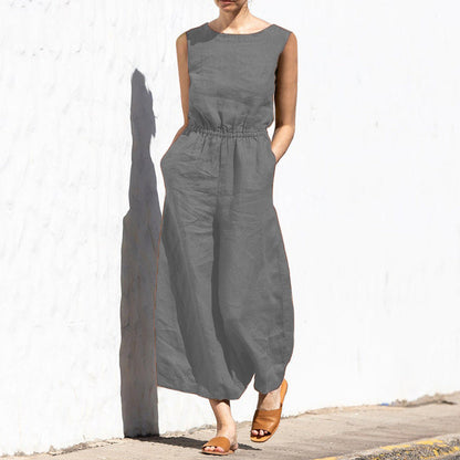 Angela - Lockerer ärmelloser Damenjumpsuit