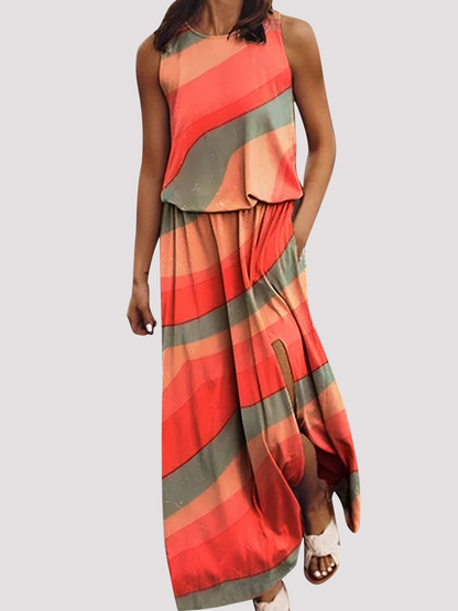 Halle - Elegantes ärmelloses Damen-Maxikleid