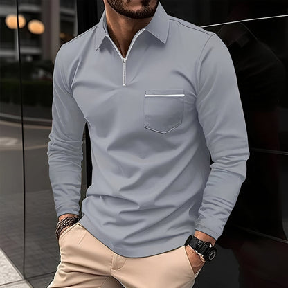 Jackson - Herren Langarm-Poloshirt - für den Alltag