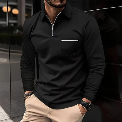 Jackson - Herren Langarm-Poloshirt - für den Alltag