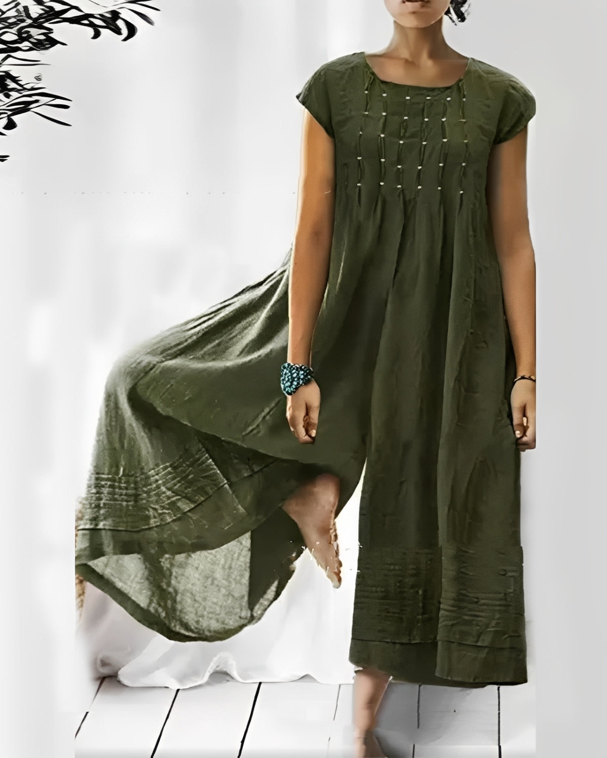 Claudia - Eleganter kurzärmeliger Damen-Jumpsuit
