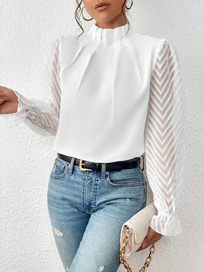 Bella - Chiffon-Bluse mit langen Ärmeln