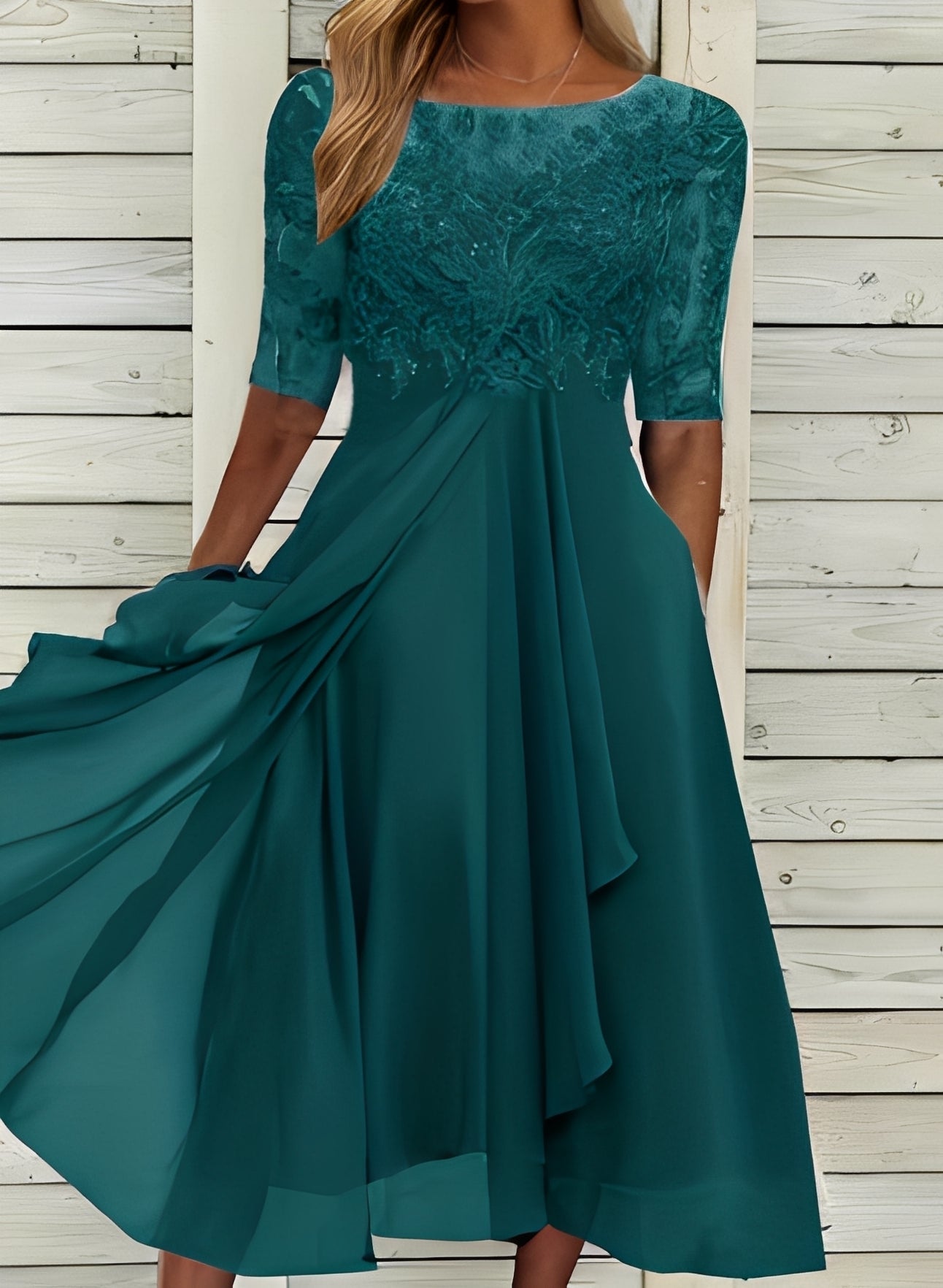 Lena – Damen-Midikleid – Komfortabel und schick