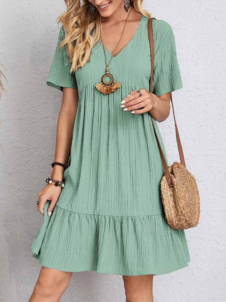 Rosie - Klassisches Kleid mit V-Ausschnitt