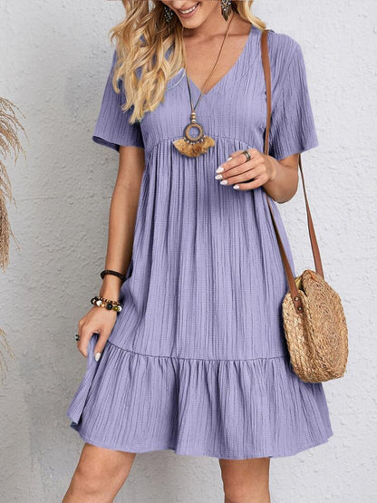 Rosie - Klassisches Kleid mit V-Ausschnitt