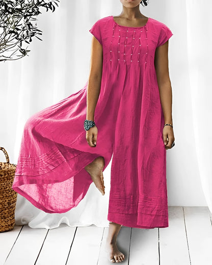 Claudia - Eleganter kurzärmeliger Damen-Jumpsuit