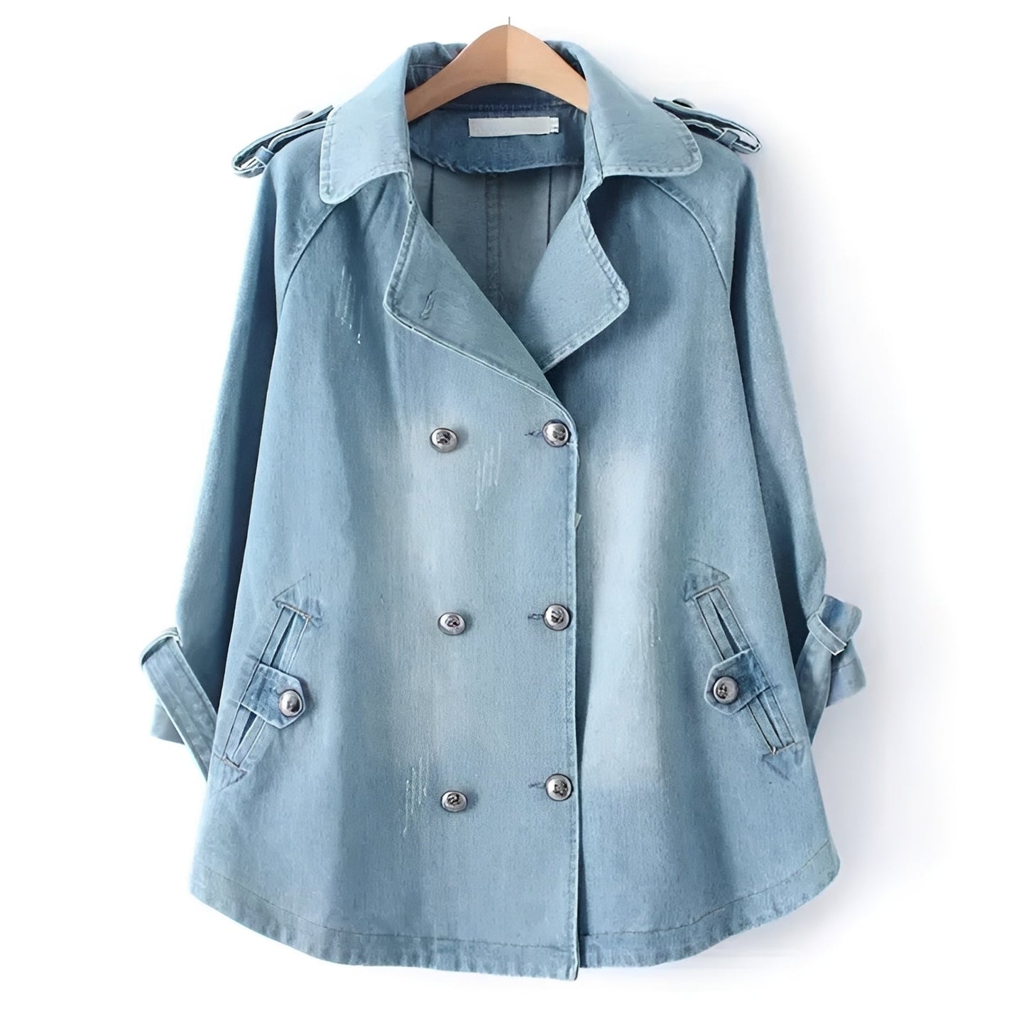 Faye - Schicker Cape-Mantel aus Denim