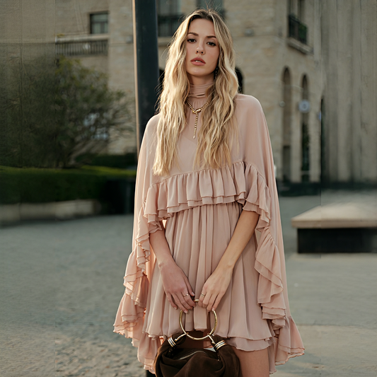 Zhuchin - Stilvolles Rüschenkleid