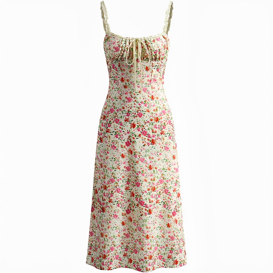 Bianca - Elegantes, fließendes Midi-Kleid