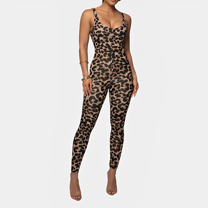 Elaine - Eleganter Bedruckter Bodycon-Jumpsuit