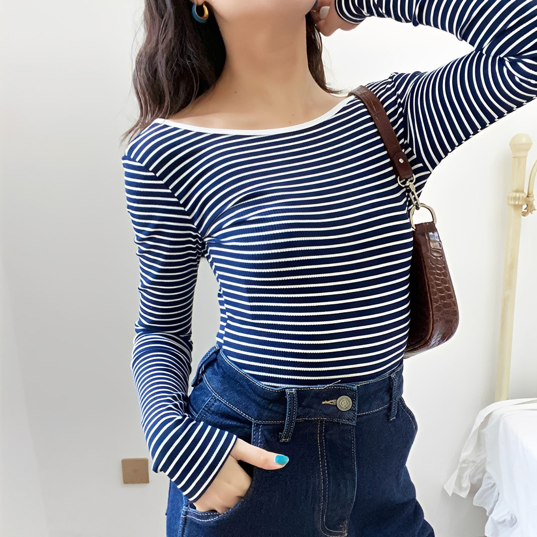 Michaila - Overall mit Streifen und langen Ärmeln