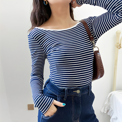 Michaila - Overall mit Streifen und langen Ärmeln