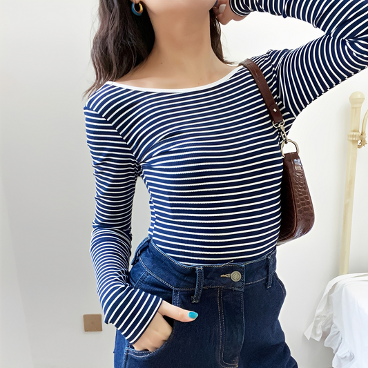 Michaila - Overall mit Streifen und langen Ärmeln