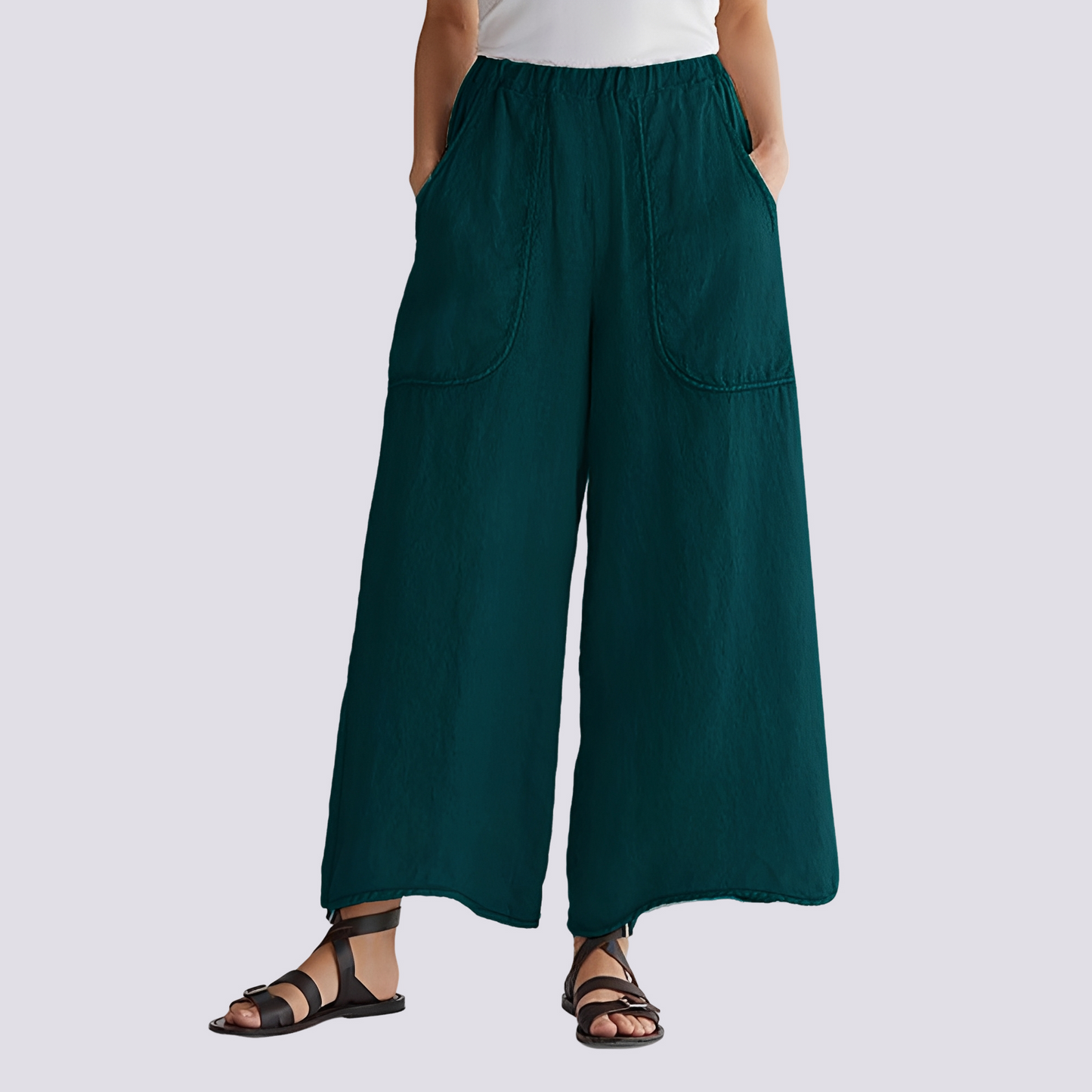 Angela - Komfortable Hose mit weitem Bein für Damen