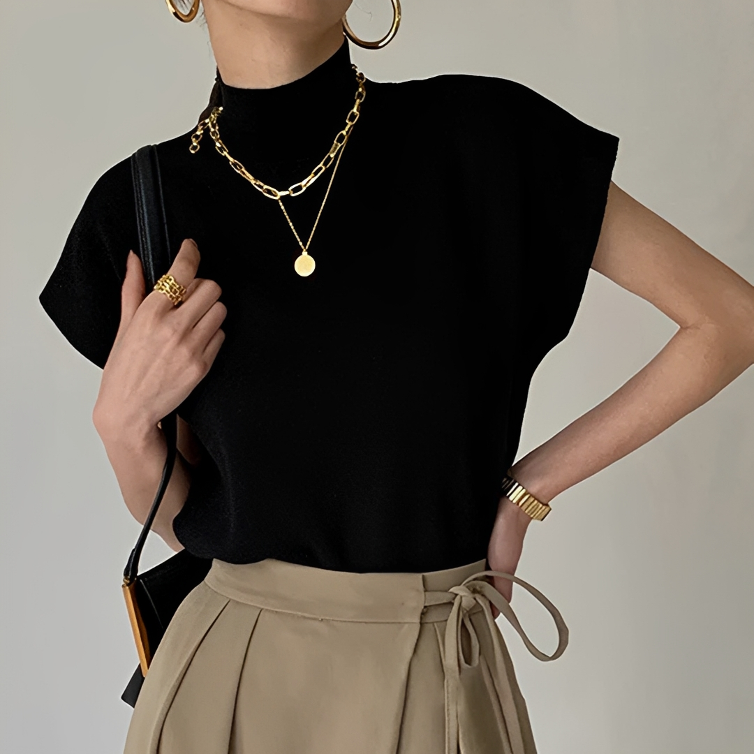 Lesley - Behagliches Rollkragen-T-Shirt