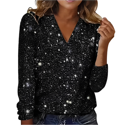 Casandra - Modern glänzendes Damen-Top