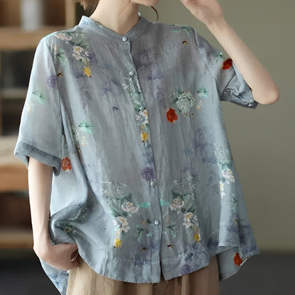Alana - Elegante Bluse mit halben Ärmeln für Damen