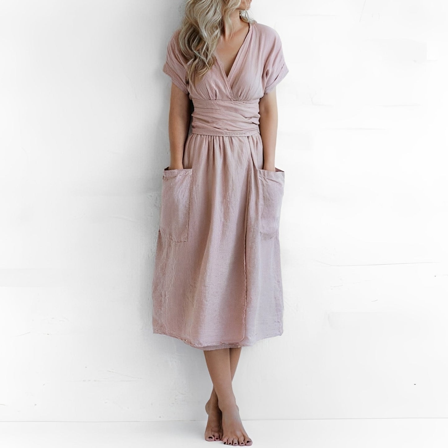 Sasha - Komfortables Wickelkleid mit Taschen