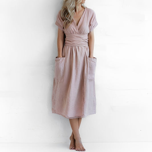 Sasha - Komfortables Wickelkleid mit Taschen