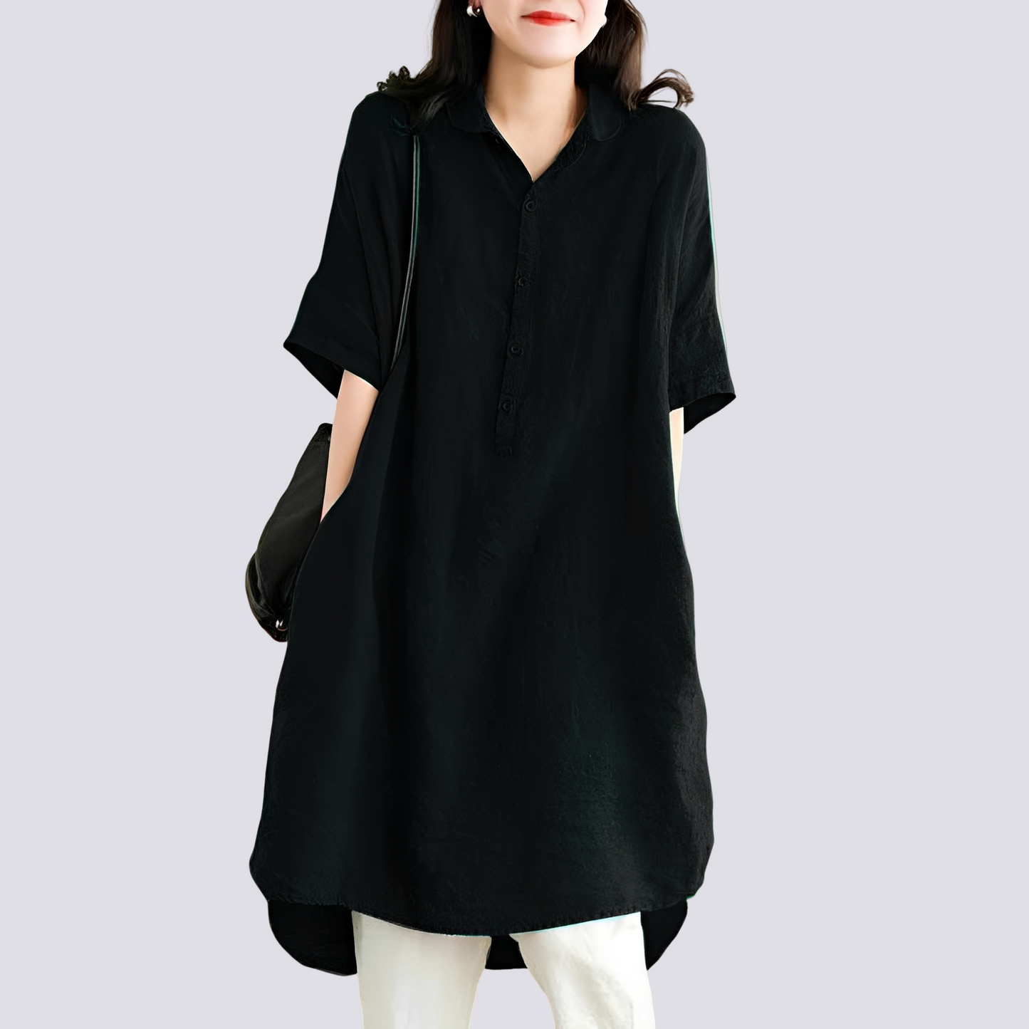 Deborah - Lockeres, lässig geschnittenes Hemdkleid für Damen