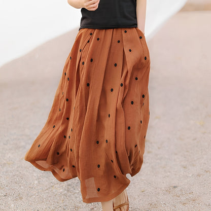 Thea - Lockerer Damenrock mit Polka-Dots