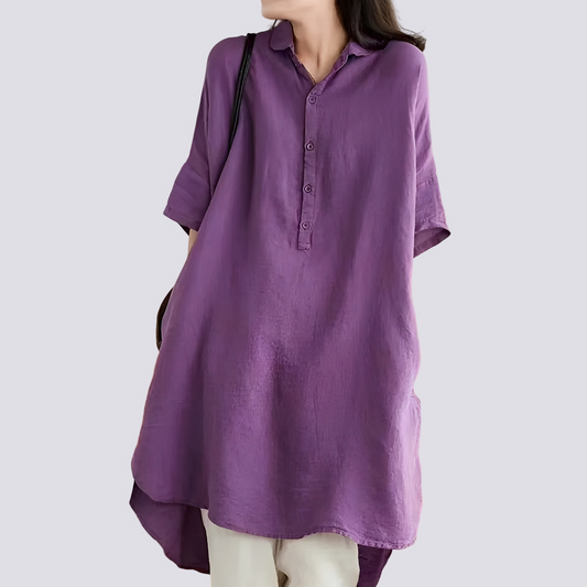 Deborah - Lockeres, lässig geschnittenes Hemdkleid für Damen