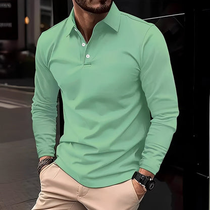 Conner – Herren-Poloshirt mit langen Ärmeln – Entspannt & bequem