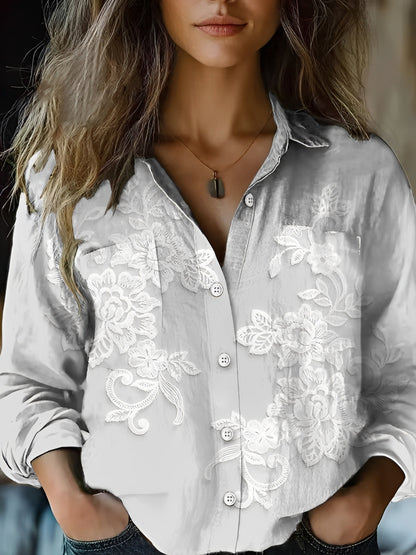 Jasmin - Farbige Langarmbluse