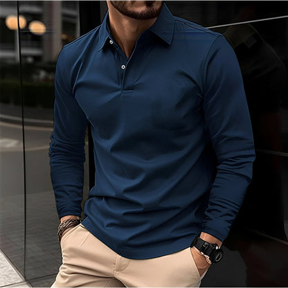 Conner – Herren-Poloshirt mit langen Ärmeln – Entspannt & bequem
