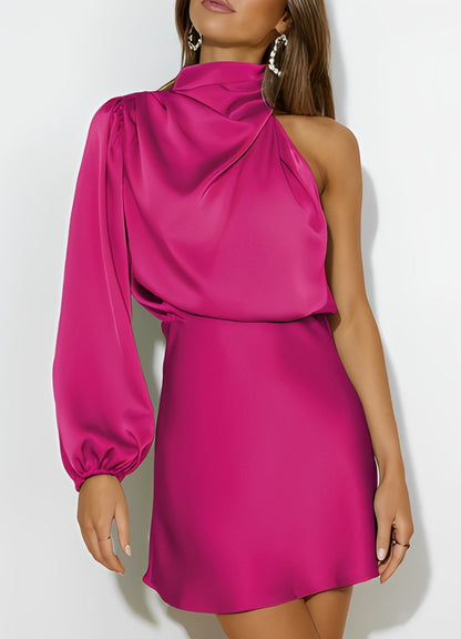 Sammy - Modisches One-Shoulder-Kleid mit langen Ärmeln