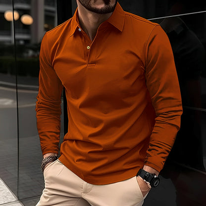 Conner – Herren-Poloshirt mit langen Ärmeln – Entspannt & bequem