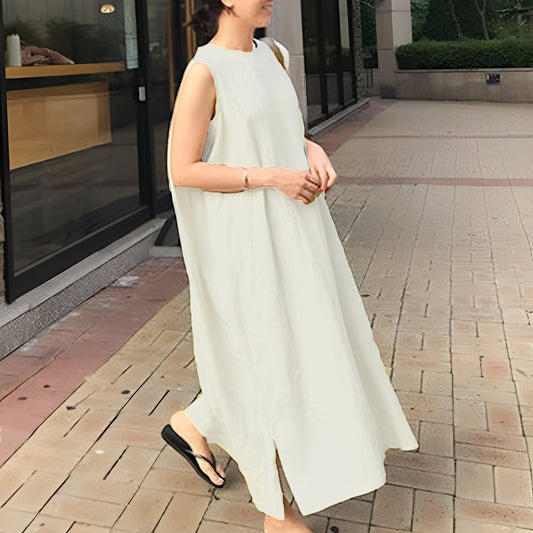 Carly - Lockeres, ärmelloses Damenplisseekleid