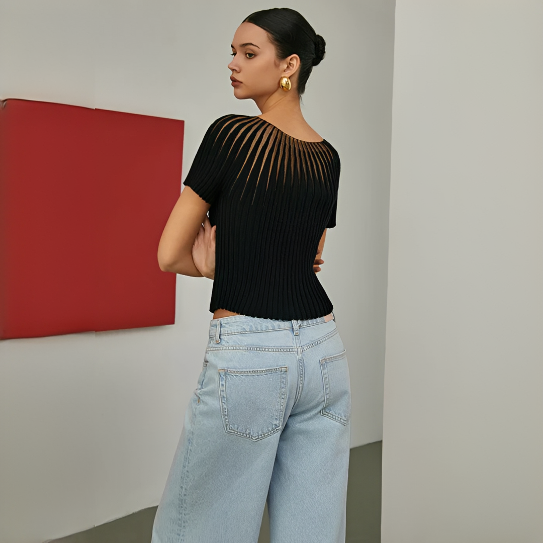 Selena - Elegantes Kurzarm-Top