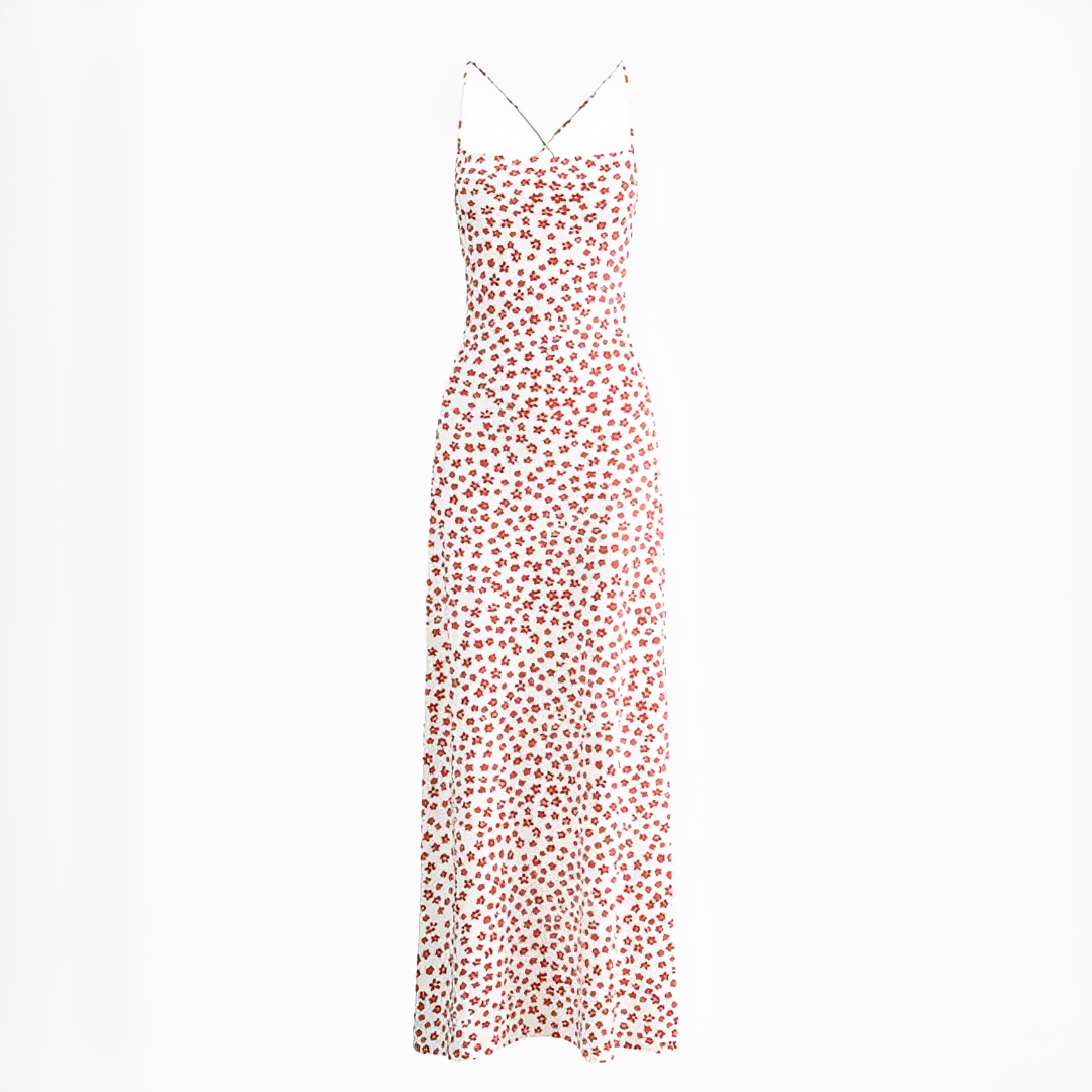 Emily - Langes, fließendes Kleid mit Spaghettiträgern