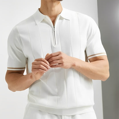 Josh - Elegantes gestreiftes Herrenpoloshirt