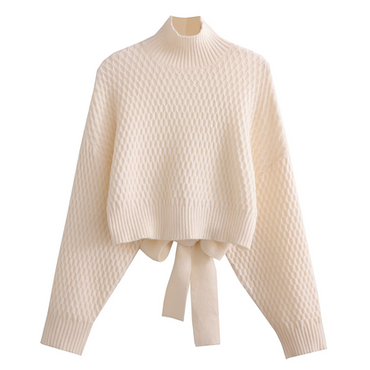 Adelyn - Moderner Pullover mit Schleifenverzierung